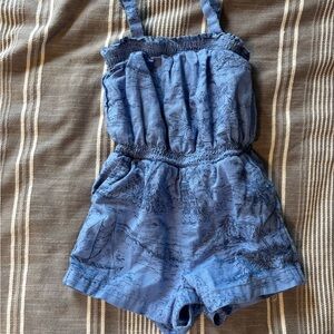 GAP Blue Printed Girls' Romper and dress (2 item)